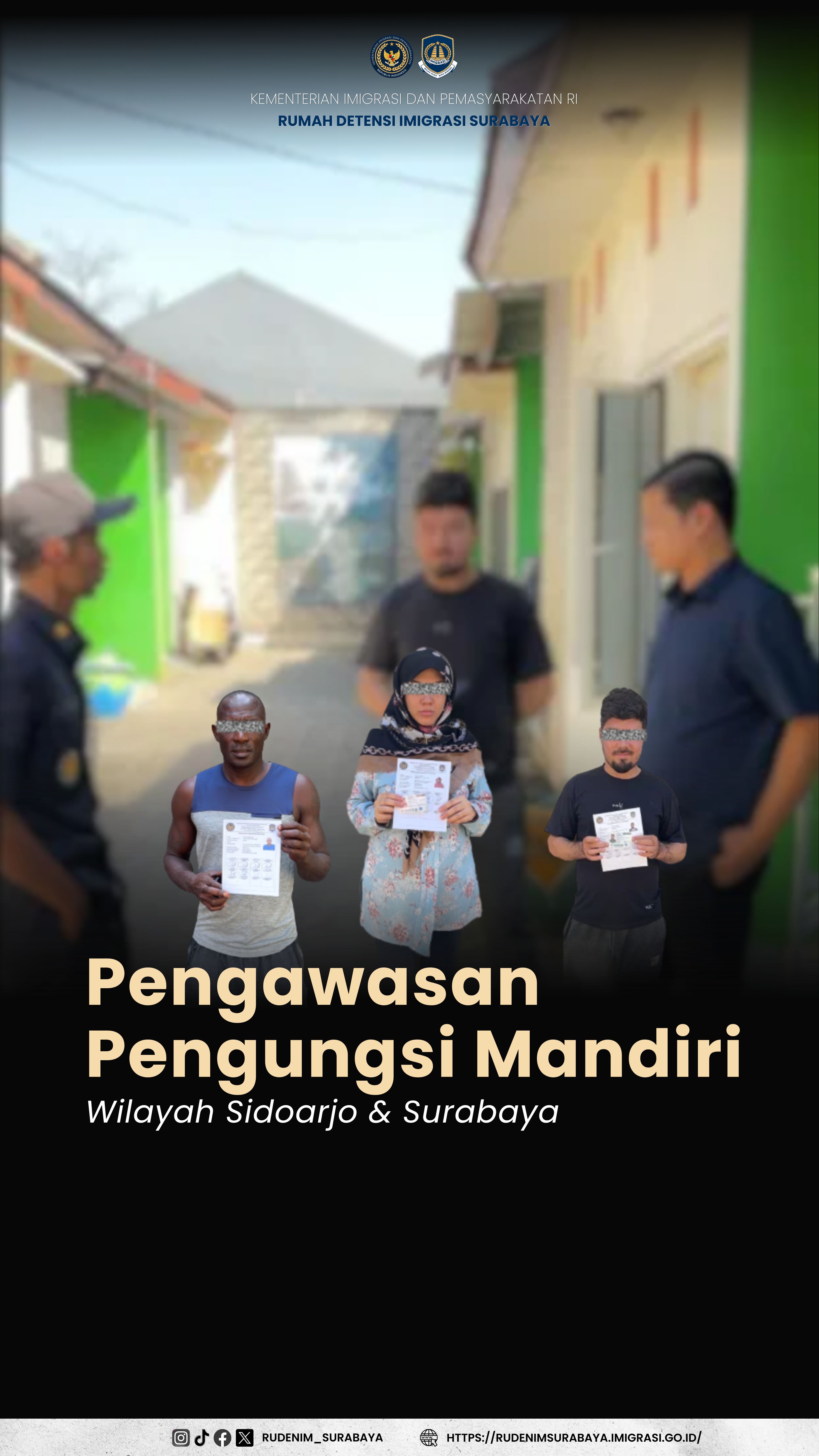 Pengawasan Pengungsi Mandiri Wilayah Sidoarjo dan Surabaya