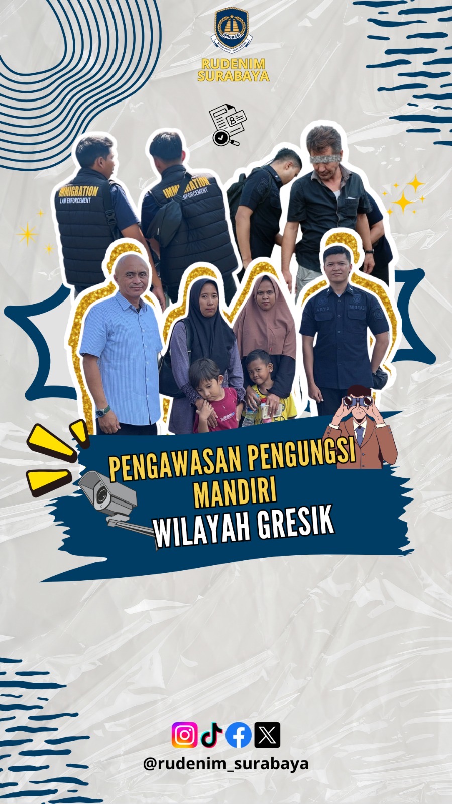 Pengawasan Pengungsi Mandiri Wilayah Kabupaten Gresik